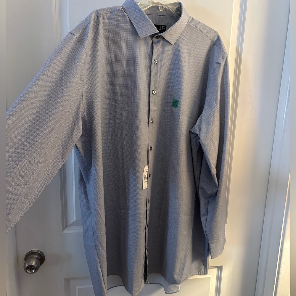 NWT Men's Blue J.Ferrar Dress Shirt Sz XXLXT 18-181/2